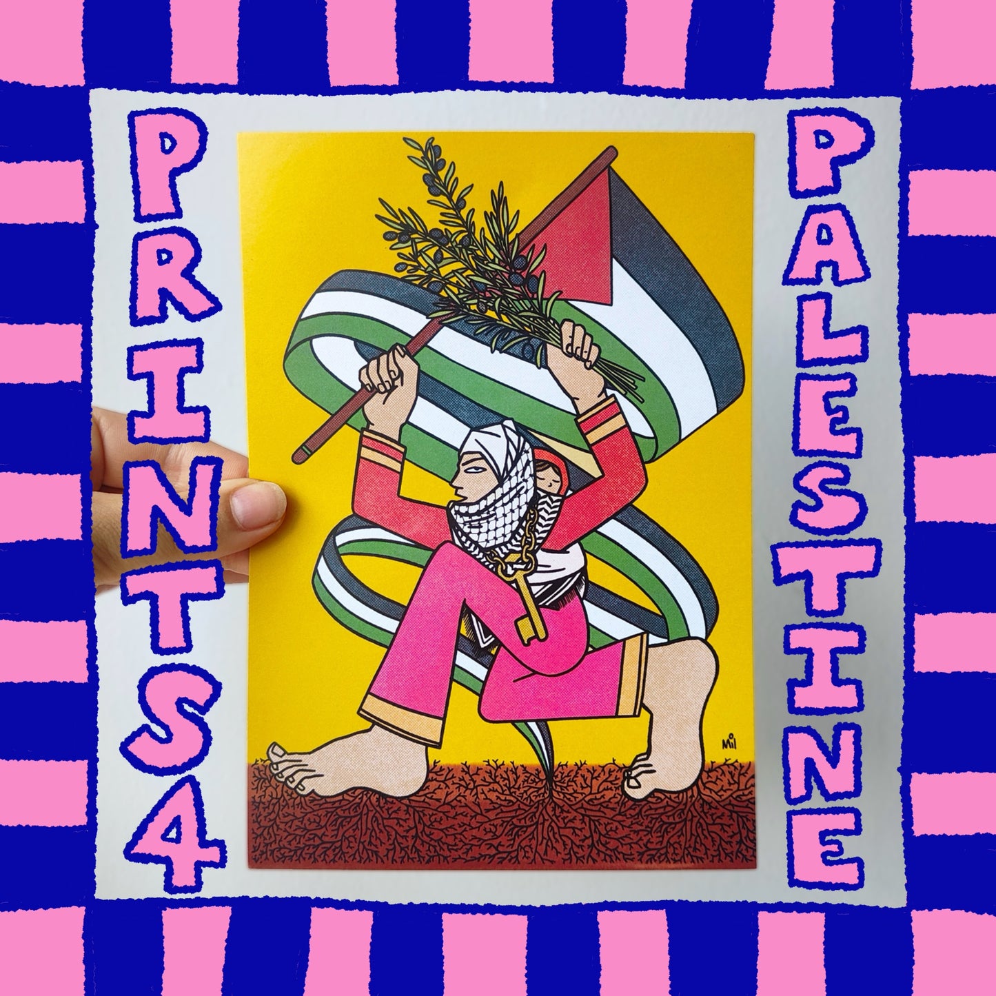 Print for Palestine - Go Fund Me Artwork