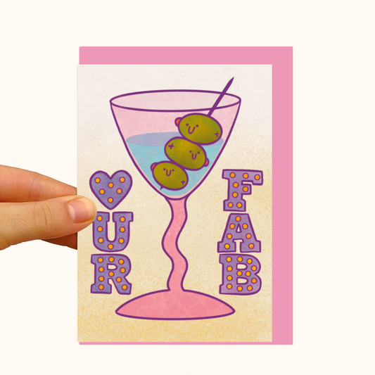 UR FAB Olive Martini  Greetings Card