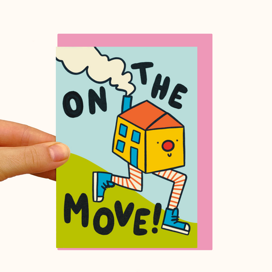 On The Move- Pearlescent New Home Card