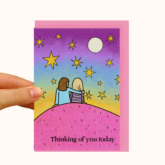 Thinking Of You Sunset- Pearlescent Friendship Sympathy Card